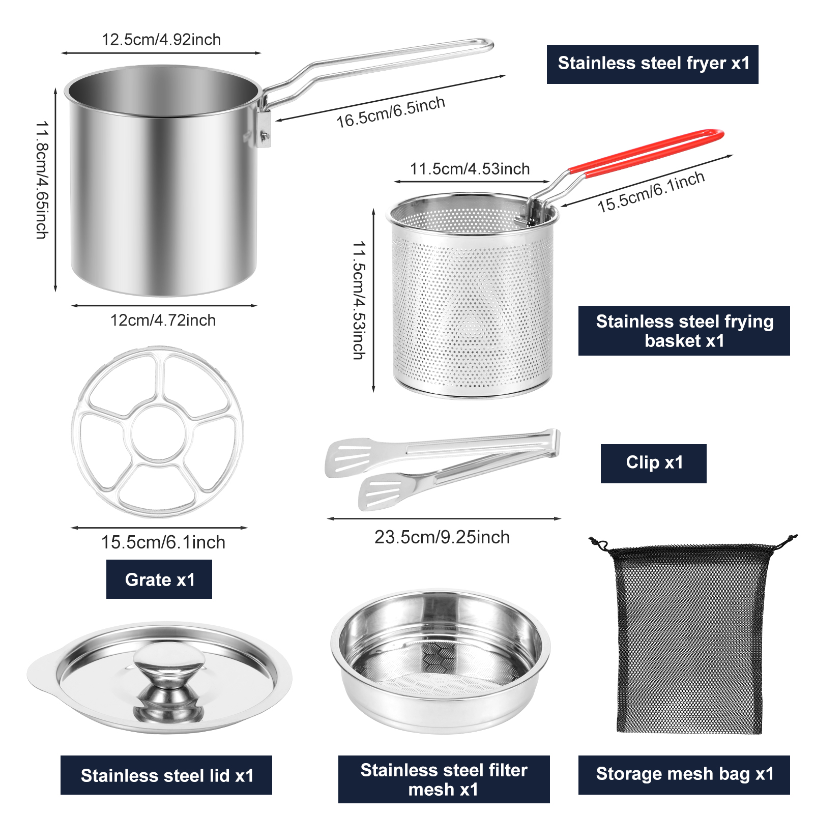 Deep Fryer Pots Stainless Stee - Home Cooking Oil recensione e prezzo
