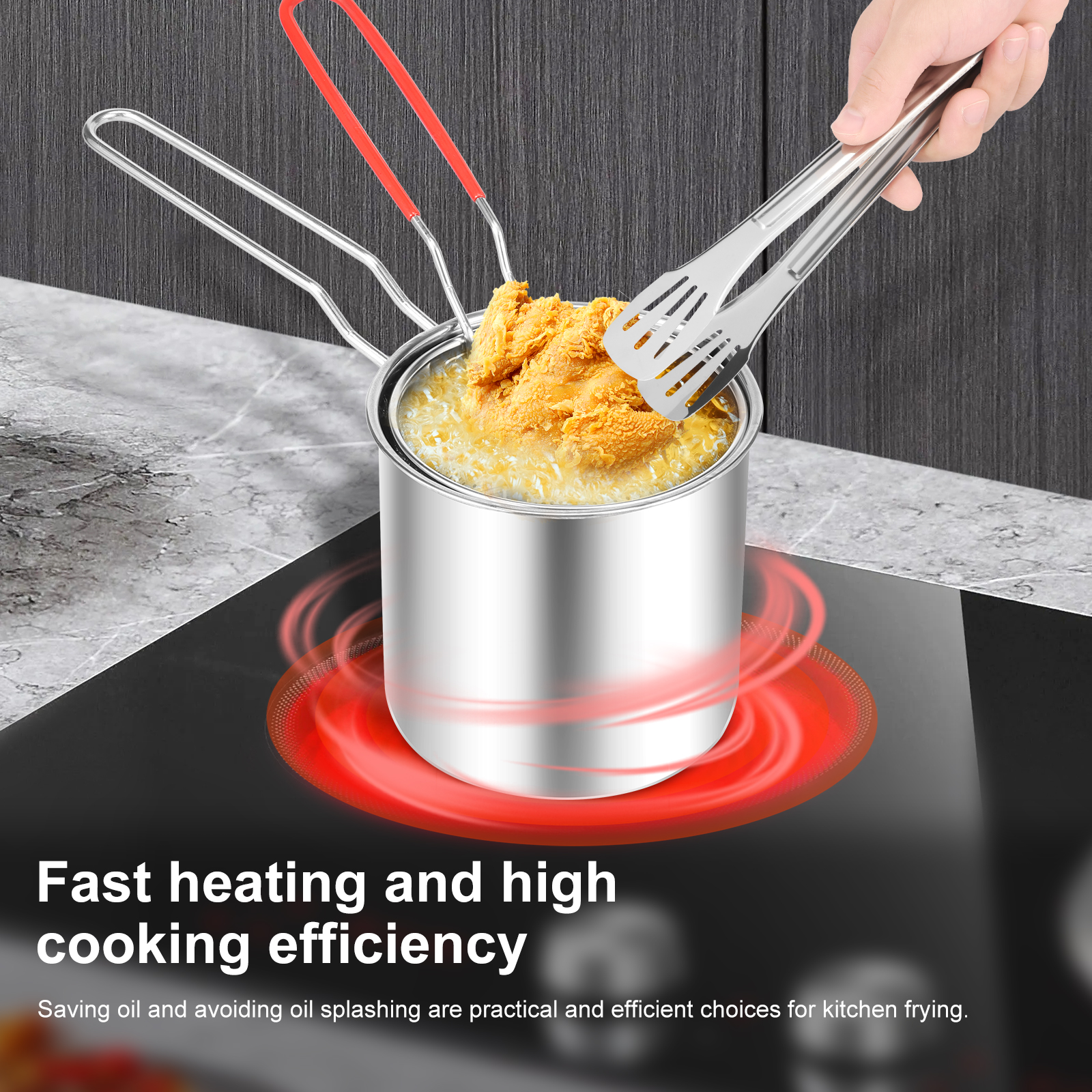 Deep Fryer Pots Stainless Stee - Home Cooking Oil recensione e prezzo