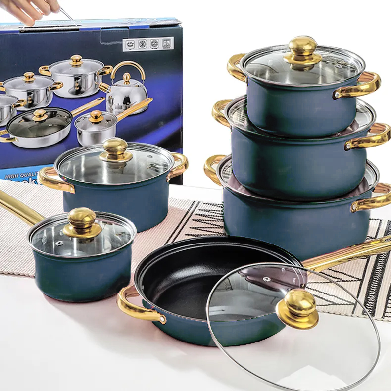 6-Piece Blue Non-Stick Cookwar - Paella Pan Steel recensione e prezzo