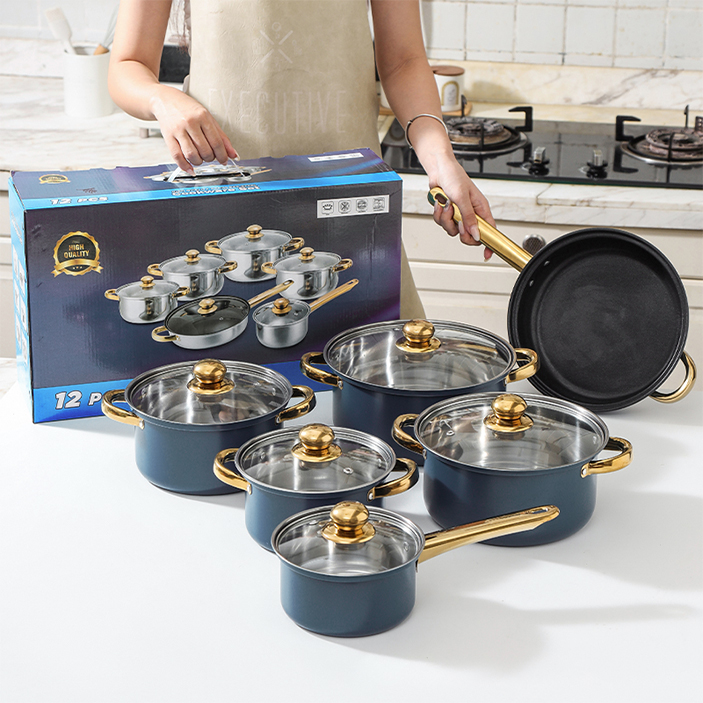 6-Piece Blue Non-Stick Cookwar - Paella Pan Steel recensione e prezzo