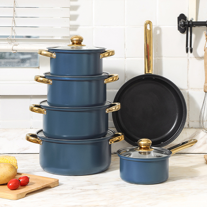 6-Piece Blue Non-Stick Cookwar - Paella Pan Steel recensione e prezzo