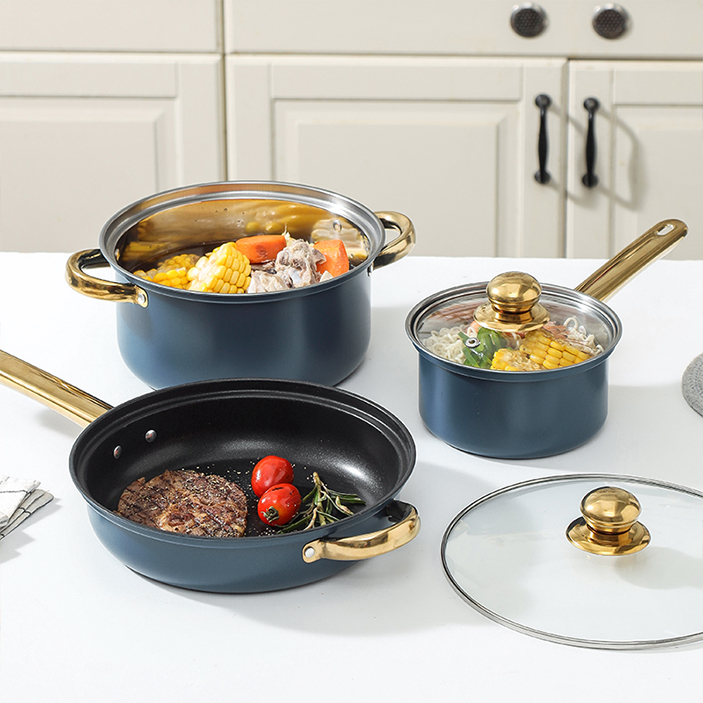 6-Piece Blue Non-Stick Cookwar - Paella Pan Steel recensione e prezzo