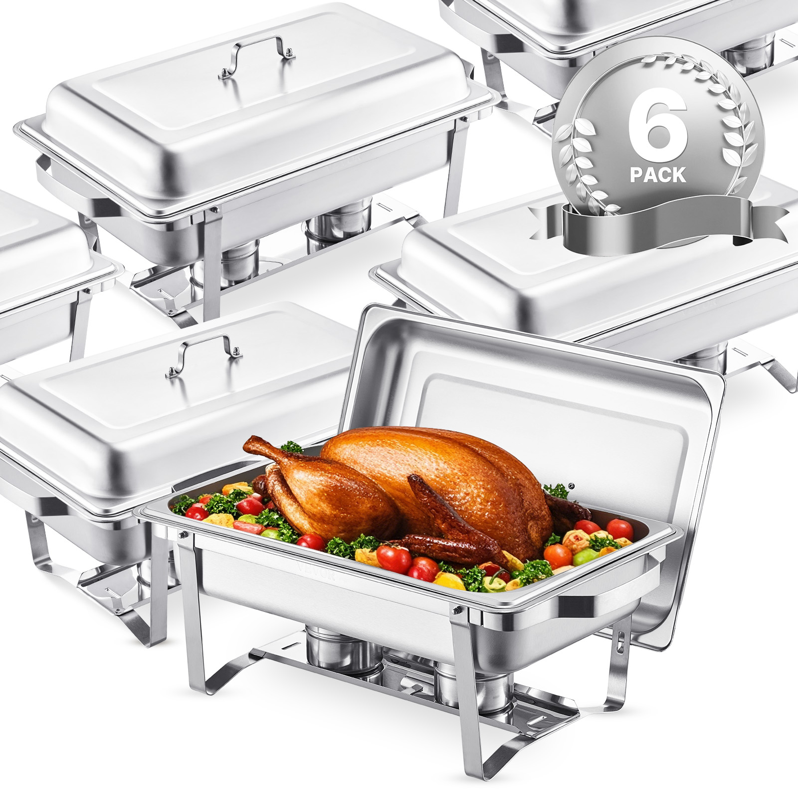 SucceBuy 8 Qt 4/6 Pack Chafing - Paella Pan Steel recensione e prezzo