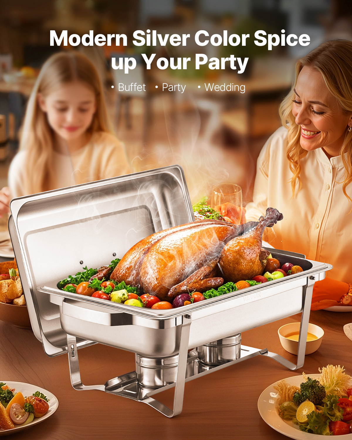 SucceBuy 8 Qt 4/6 Pack Chafing - Paella Pan Steel recensione e prezzo